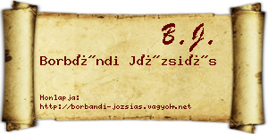 Borbándi Józsiás névjegykártya